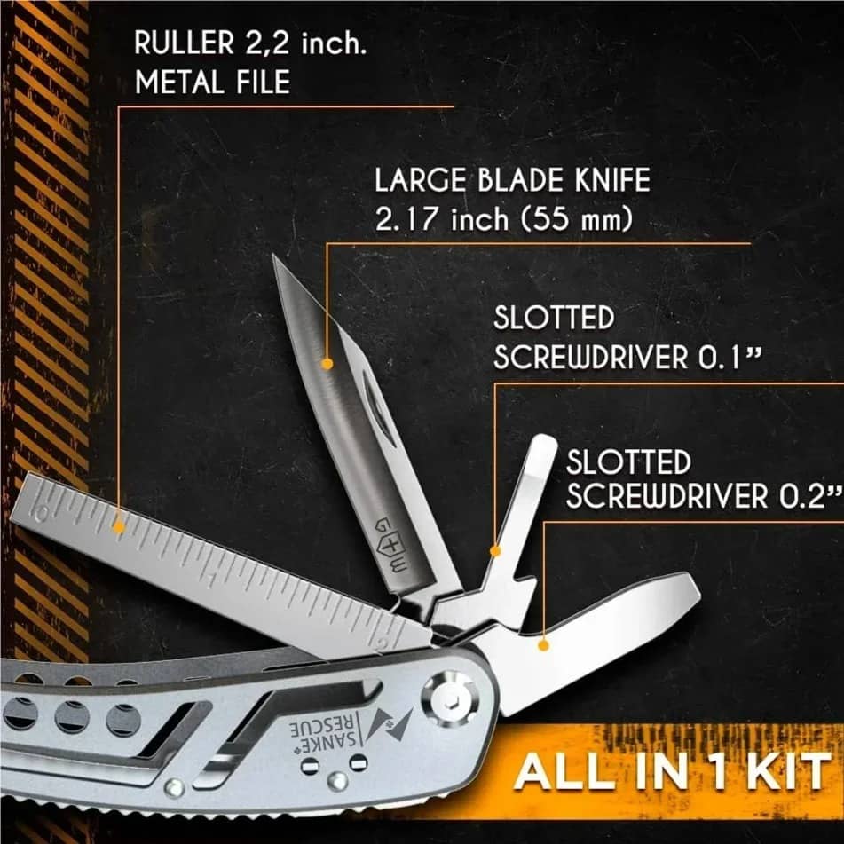 24-in-1 mini multi tool with knife, screwdrivers, and metal file