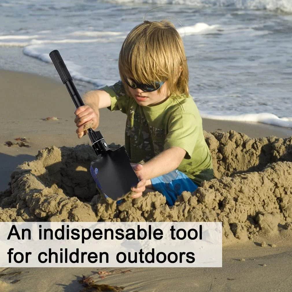 Multifunction Folding Shovel With Built-in Compass - Military-Outdoors.com