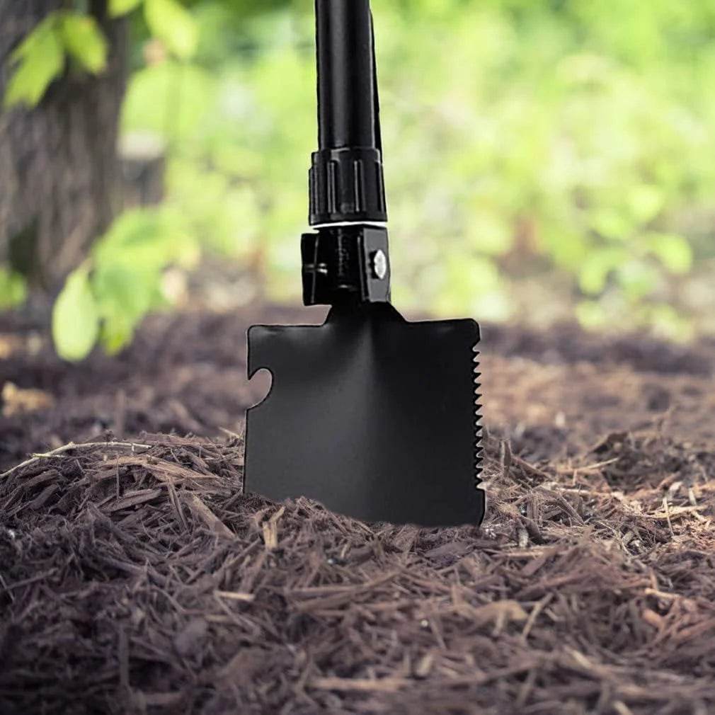 Multifunction Folding Shovel With Built-in Compass - Military-Outdoors.com