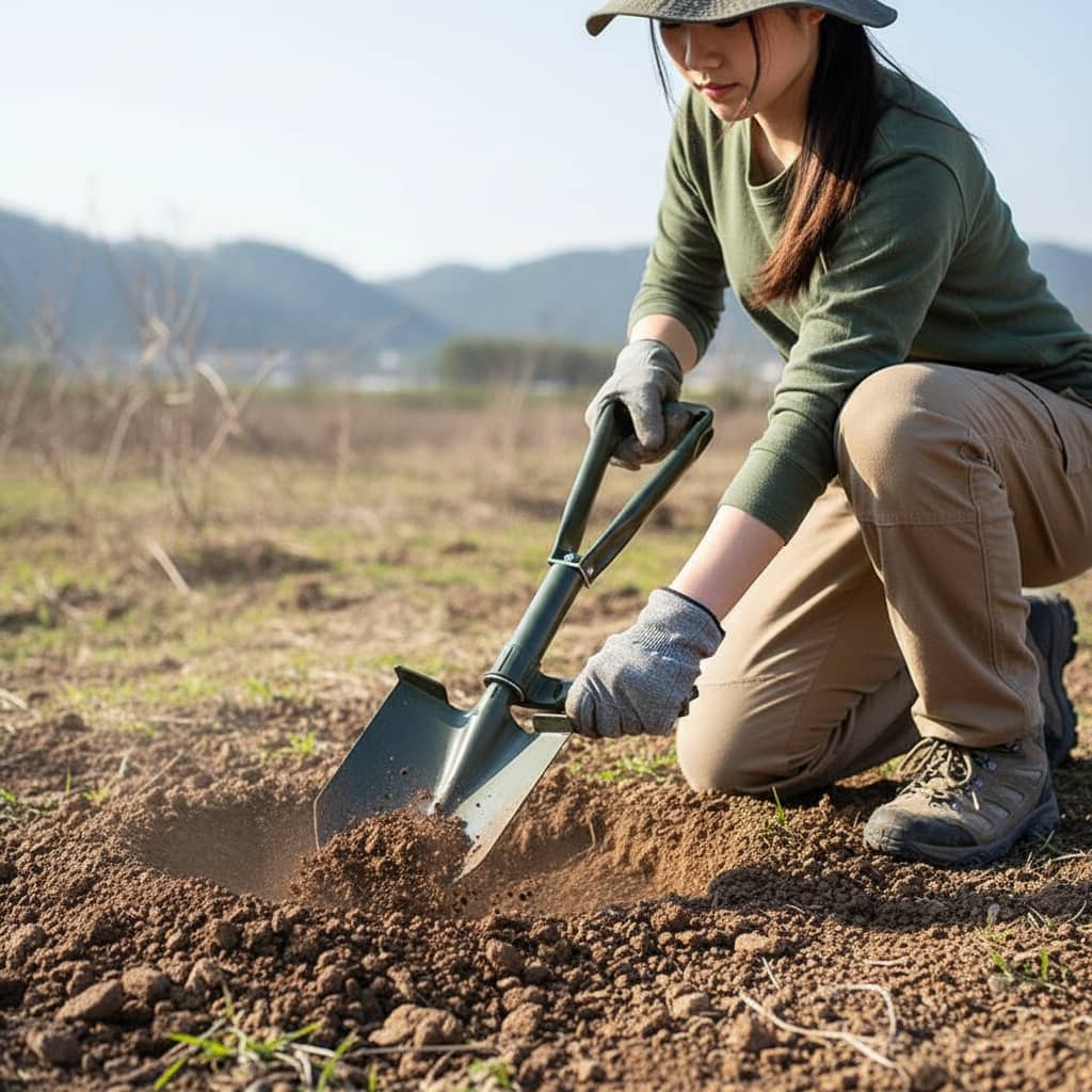 Multifunction outdoor shovel for versatile gardening and digging tasks