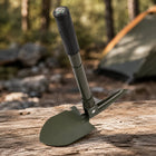 Green Multifunctional Folding Camping Shovel with Saw, Pickaxe & Carry Case