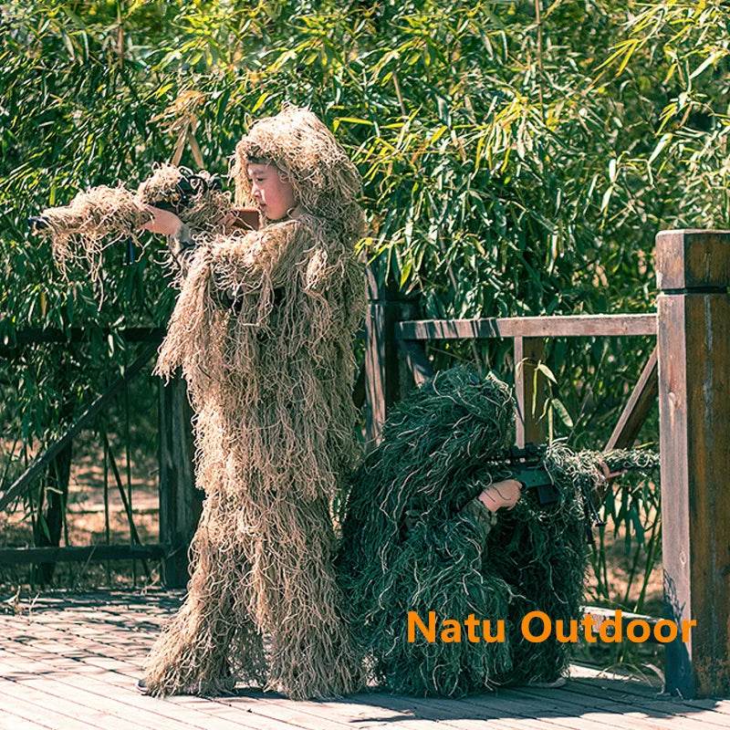 Adult and Kids Tactical Camouflage Ghillie Suit - Military-Outdoors.com