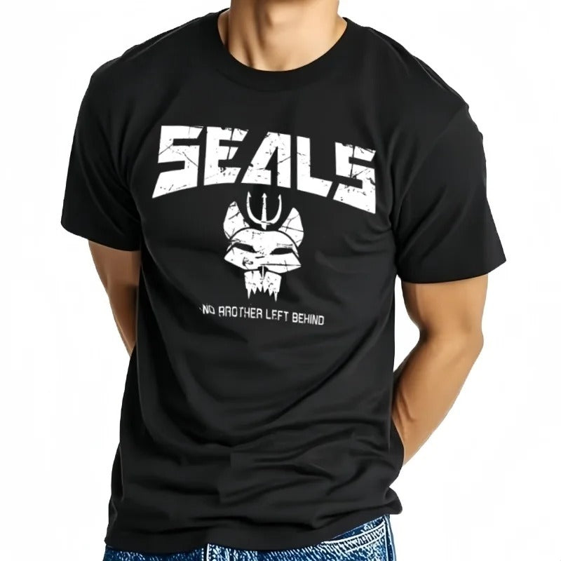 Naval Seals T-Shirt in black featuring bold graphic design