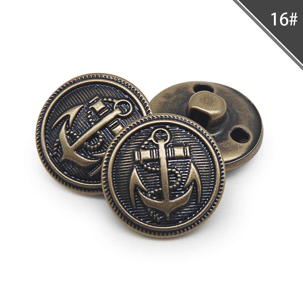 German Kriegsmarine Buttons in antique bronze for uniform replicas