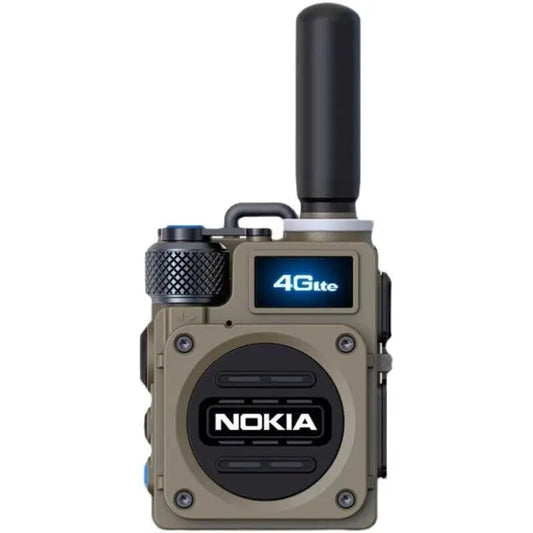 NOKIA 4G Two Way Radio in olive green with compact design and clear display for reliable communication