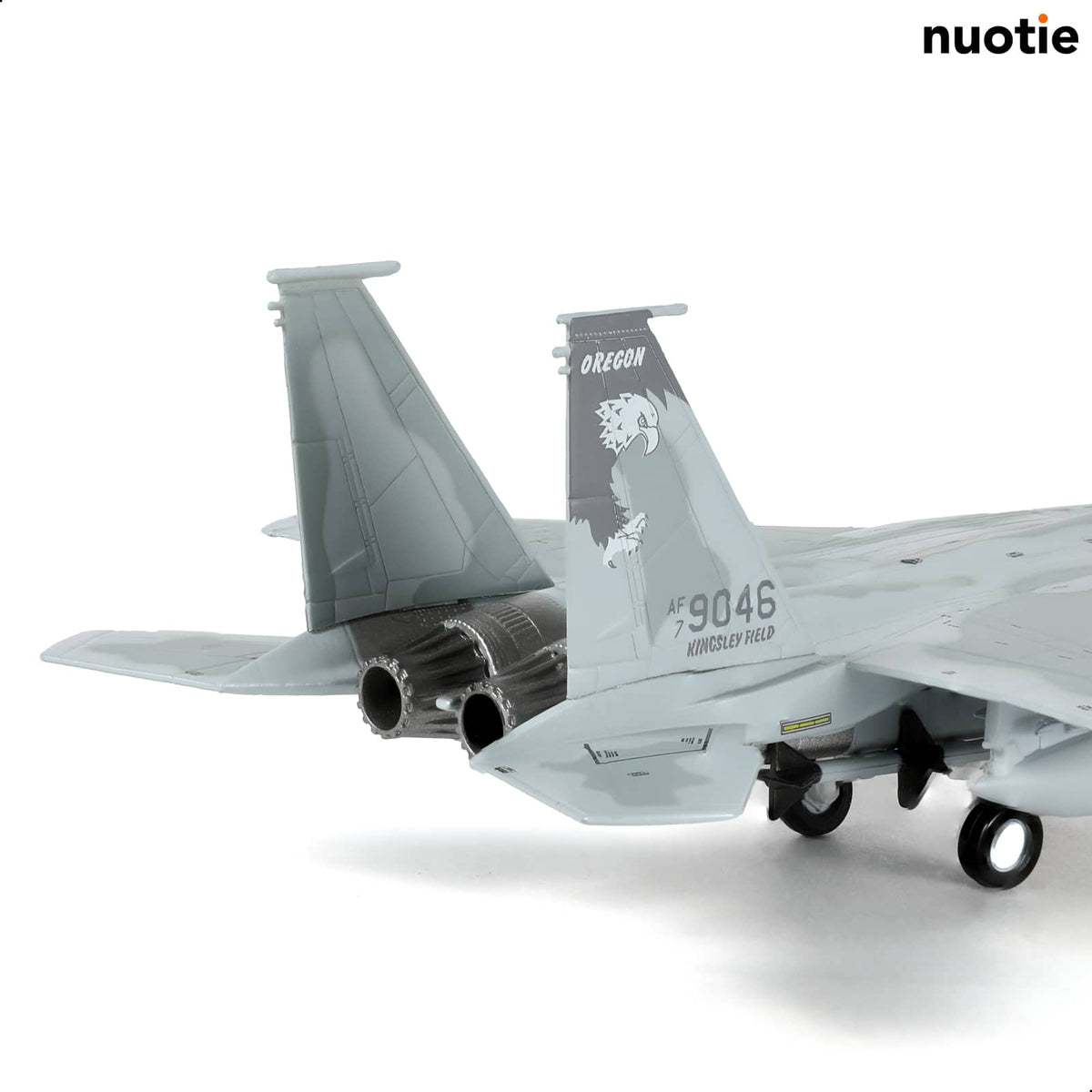 F-15C Eagle model aircraft in gray with detailed design for collectors