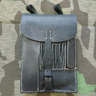 WW2-Style M35 Leather Map Case Replica - Black Officer Document Pouch