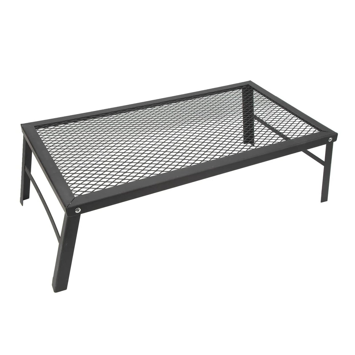 Durable outdoor bonfire grill with a sturdy metal frame for cooking and gathering around fires