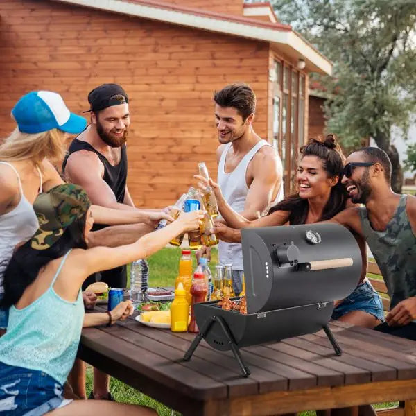 Military-Outdoors portable outdoor charcoal grill for backyard gatherings and barbecues