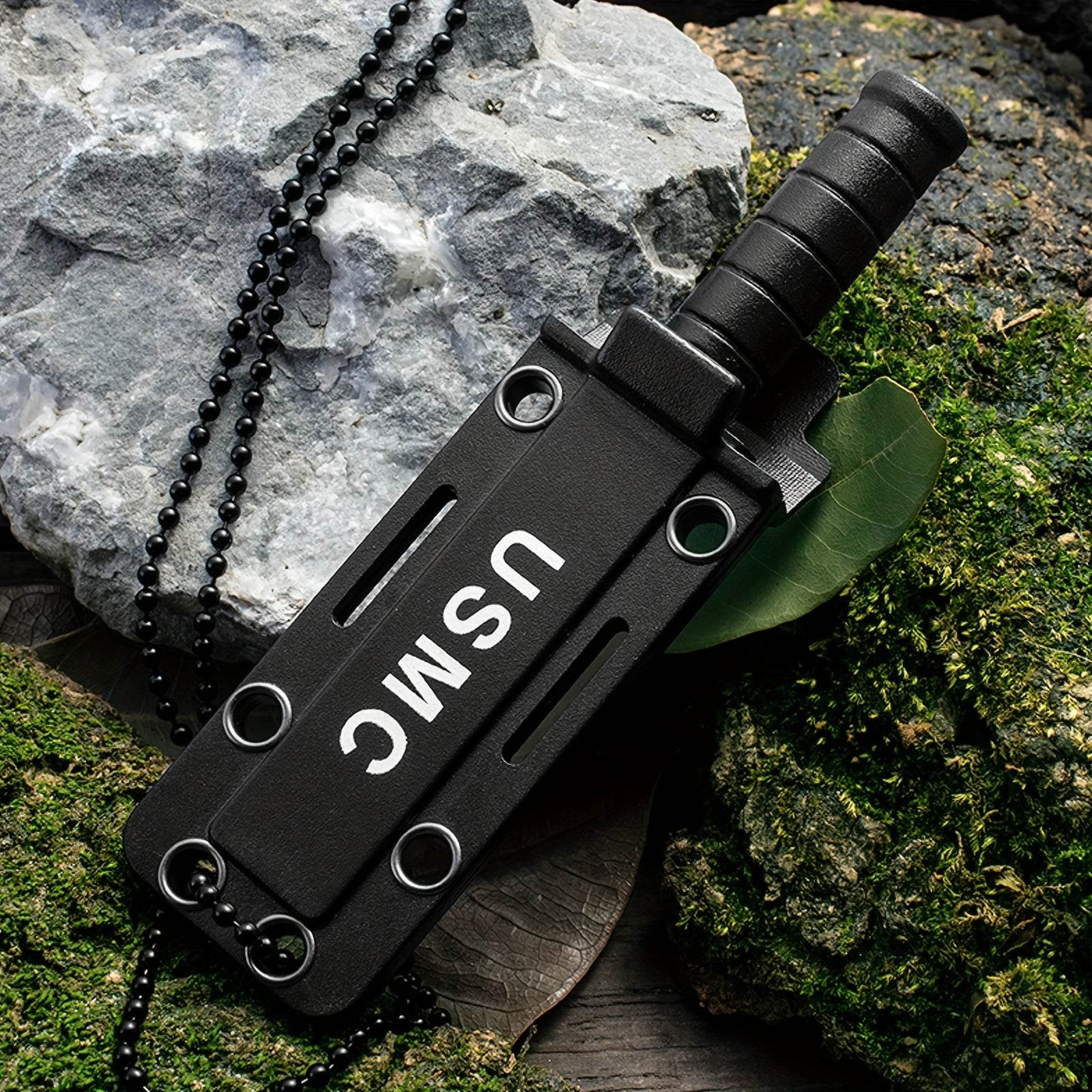 Mini Survival Knife With Chain Holder and Sheath - Military-Outdoors.com
