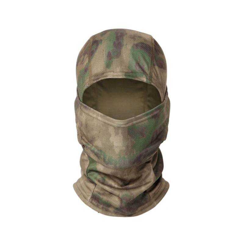 Camouflage outdoor face mask for protection in rugged environments