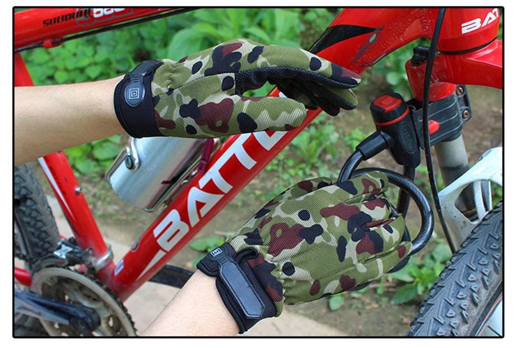 Camouflage lightweight outdoor gloves for biking and outdoor activities