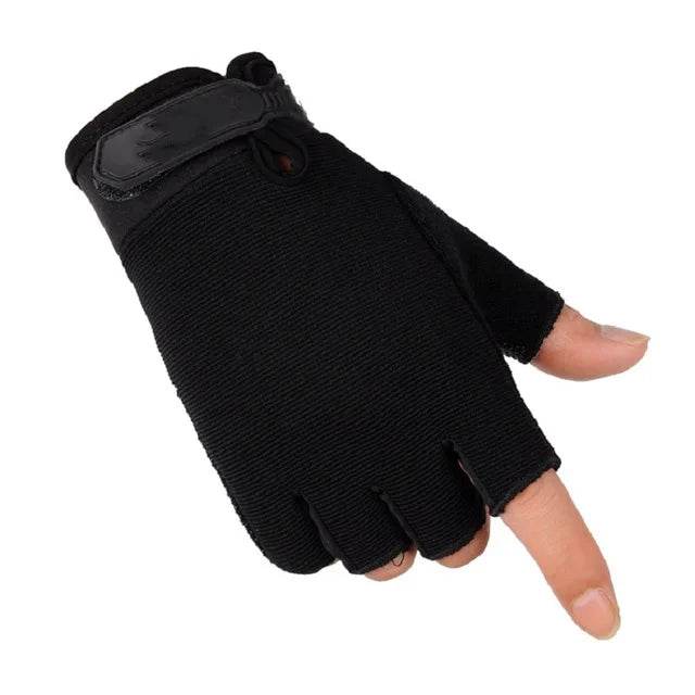 Black lightweight outdoor gloves for enhanced grip and protection