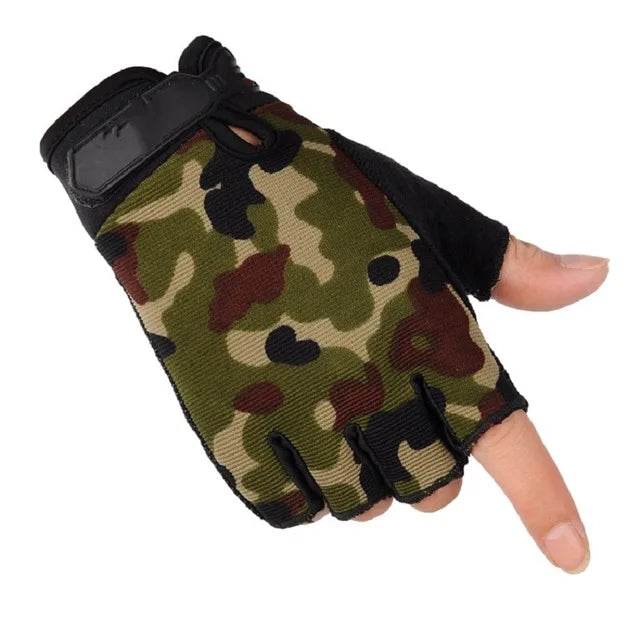 Camo Fingerless Military Gloves for Lightweight Outdoor Gloves