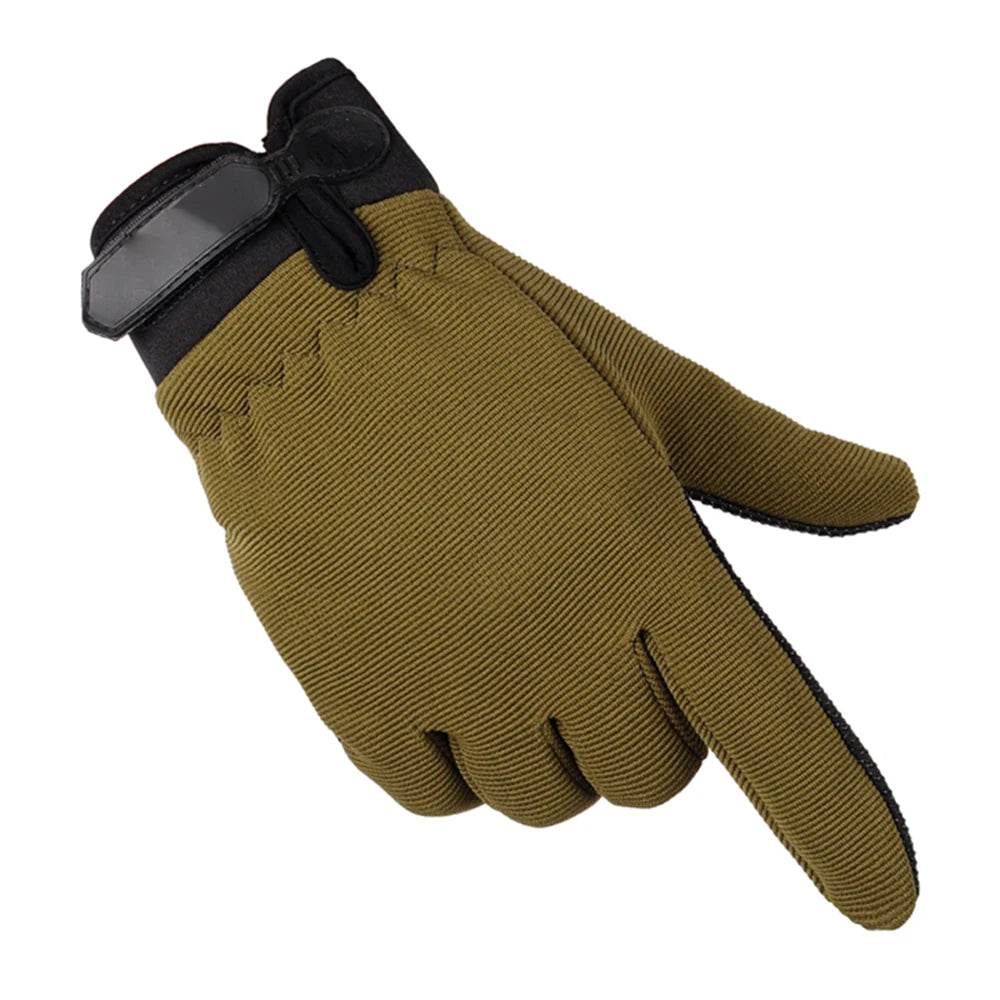 Lightweight outdoor gloves in olive green for versatile outdoor activities