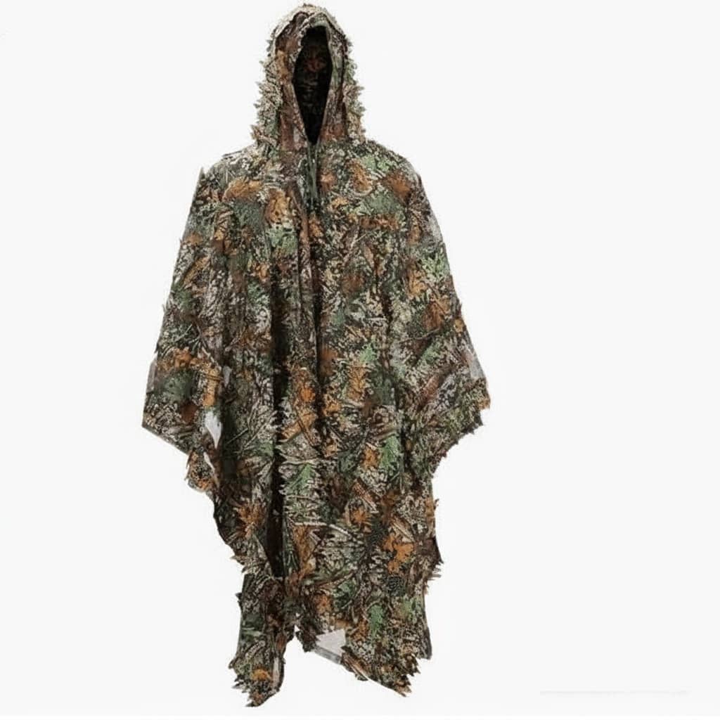 Outdoor Camouflage Leaf Mantle in Green for Military Use and Concealment