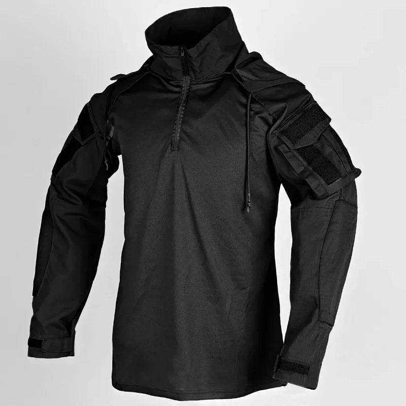 Black Tactical T-Shirt for outdoor long sleeve shirt versatility