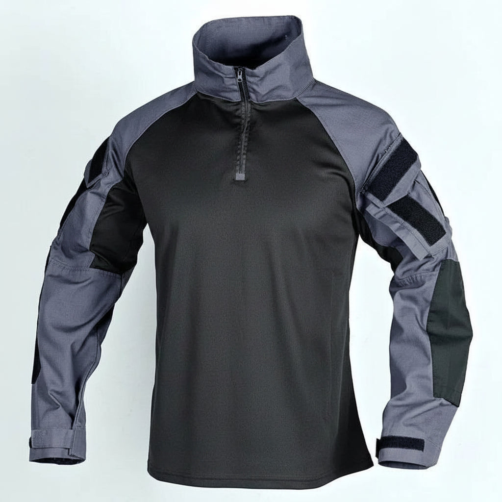 Long Sleeve Shirt in Black and Gray for Outdoor Activities