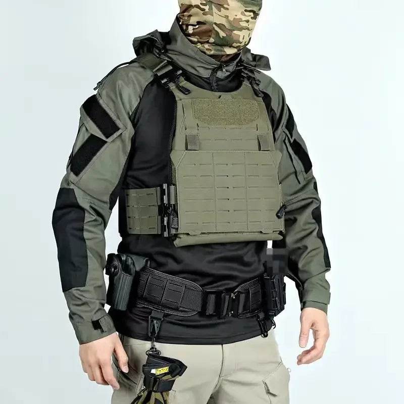 Outdoor T-Shirt in Black for outdoor long sleeve shirt with tactical gear compatibility
