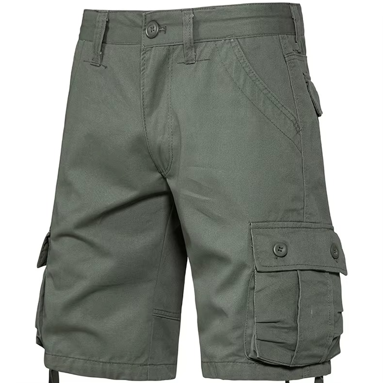 Camo army green outdoor military shorts with multiple pockets for durability and utility in outdoor activities