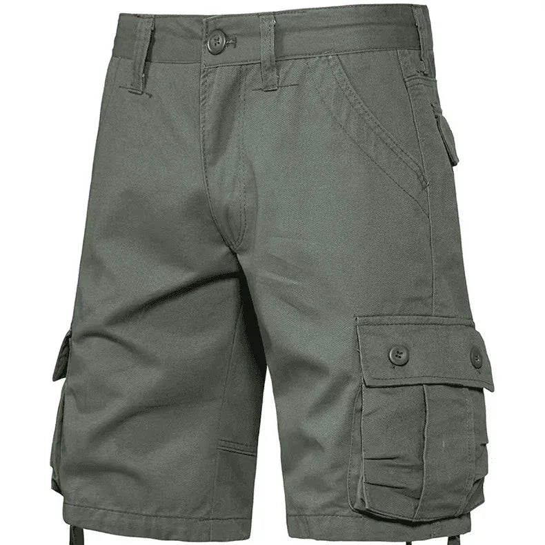 Camo army green outdoor military shorts with multiple pockets for durability and utility in outdoor activities