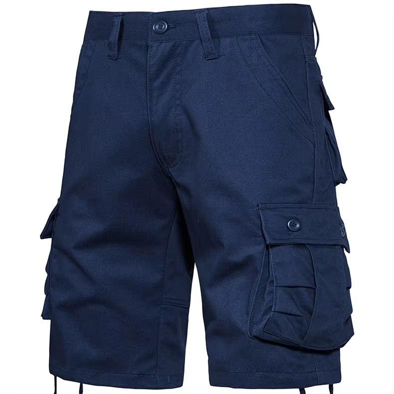 Camo navy blue outdoor military shorts with multiple pockets for durability and utility in outdoor activities