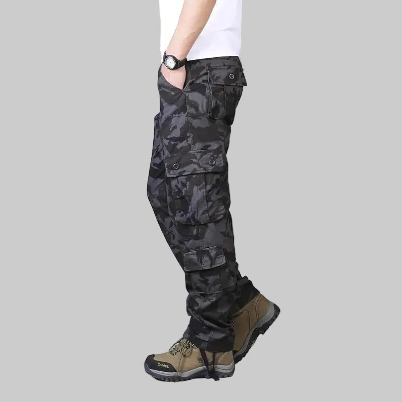 Military-Outdoors Black Camo Outdoor Pants for Versatile Outdoor Activities