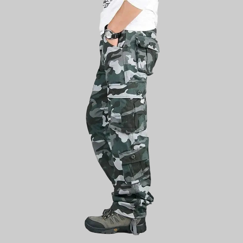Military-Outdoors Camouflage Outdoor Pants with Multi-Pocket Design for Adventurers
