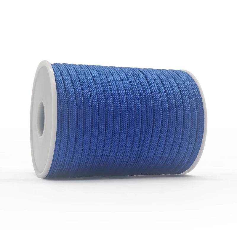 Blue outdoor paracord rope for camping and survival uses