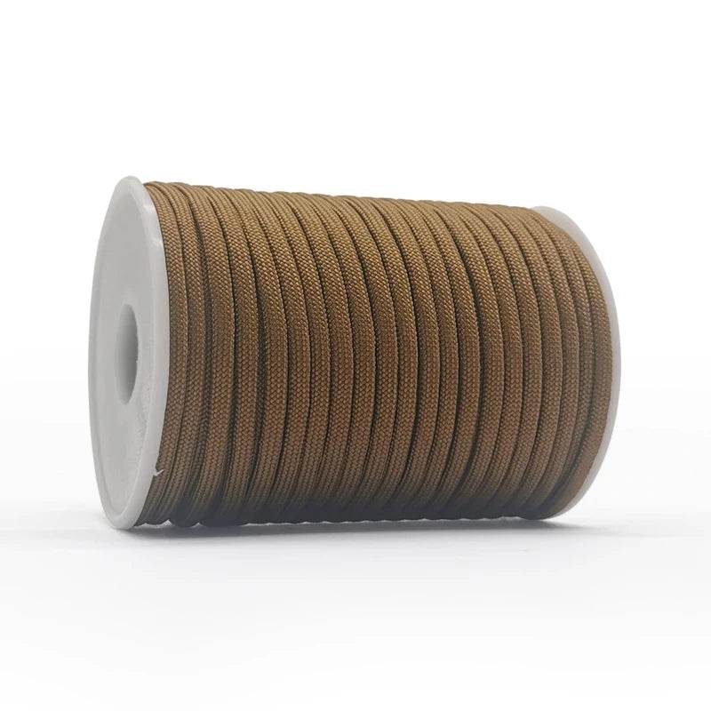 Brown outdoor paracord rope ideal for camping and outdoor activities