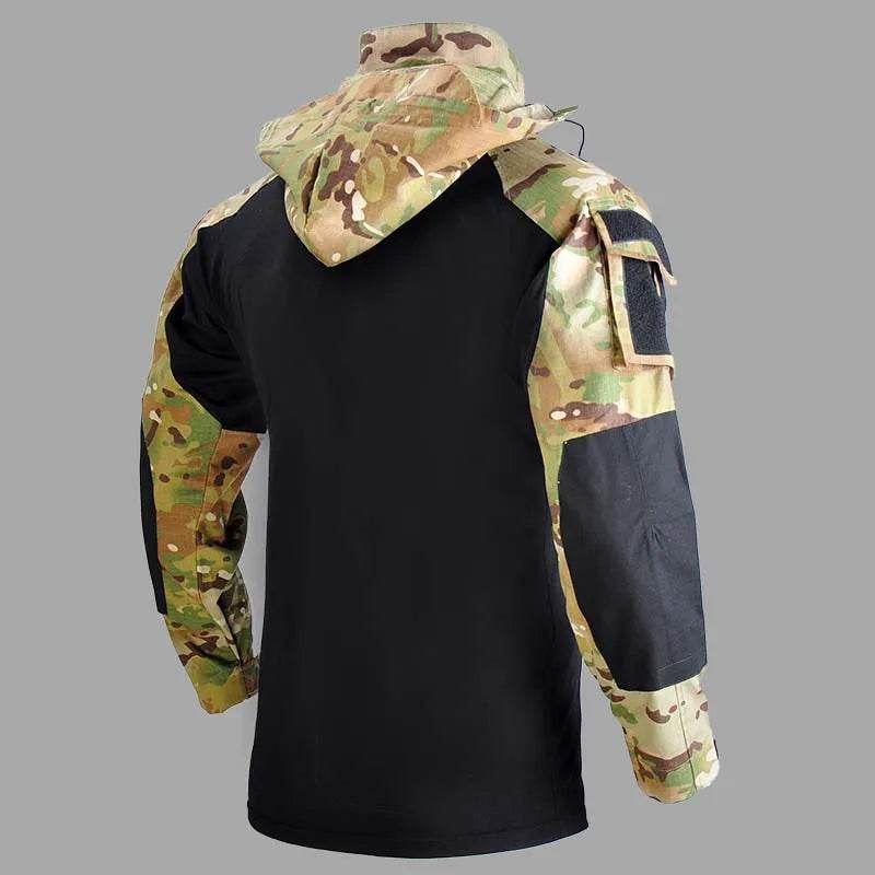 Tactical T-Shirt in Black and Camouflage, ideal for outdoor activities