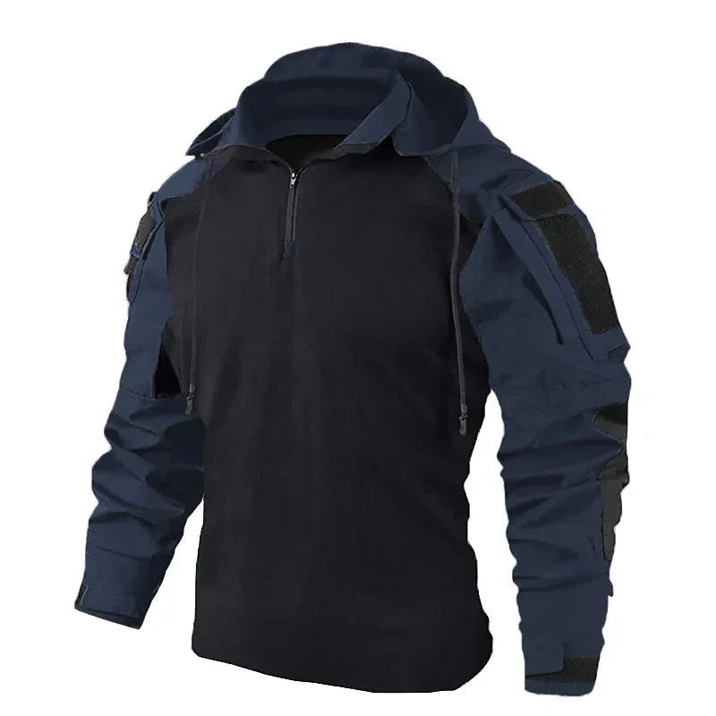Military-Outdoor Tactical T-Shirt in Black for Active Outdoor Wear