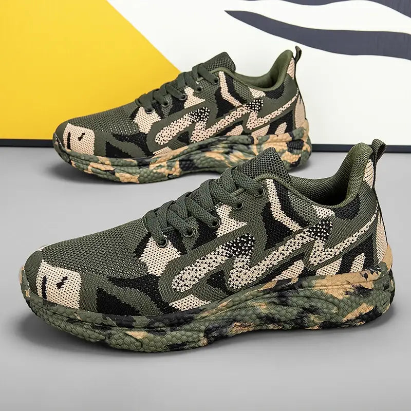 Military-Outdoors Camouflage Kids Outdoor Sneakers for Active Play