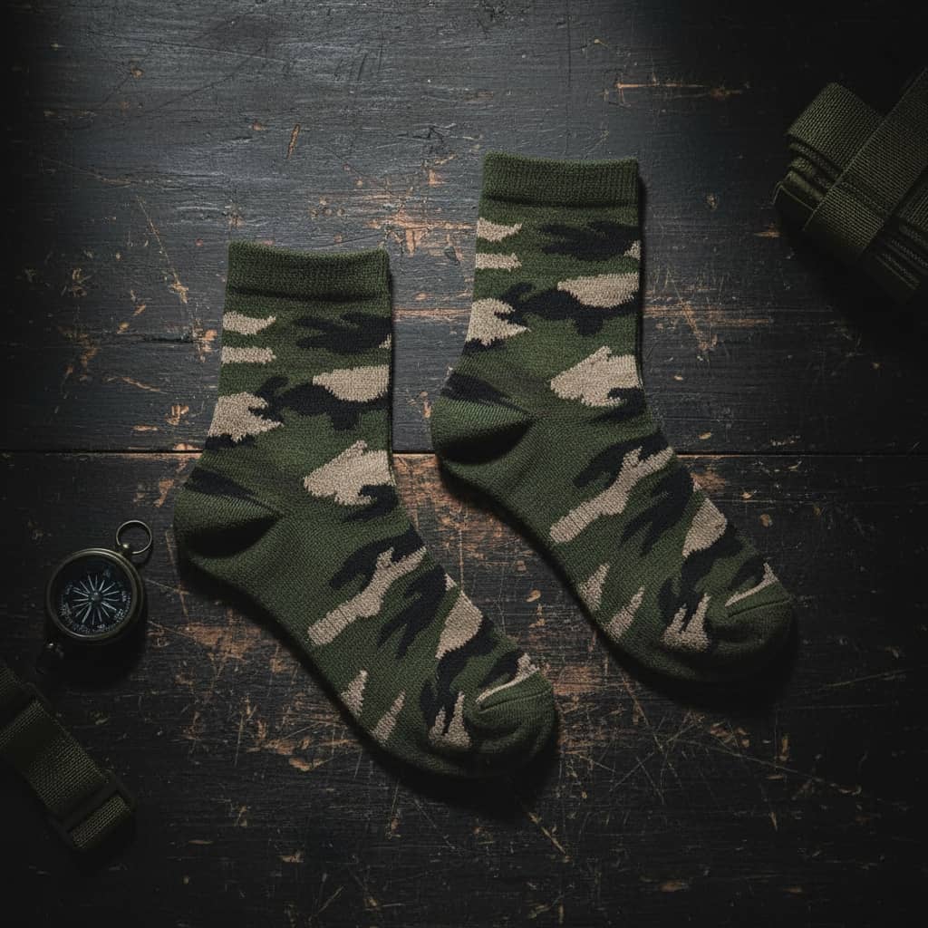 Camo Green Outdoor Socks for Comfort and Durability in Nature