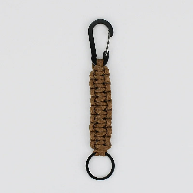Military-Outdoors outdoor survival keychain with durable paracord and strong carabiner clip