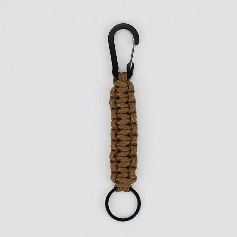 Military-Outdoors outdoor survival keychain with durable paracord and strong carabiner clip