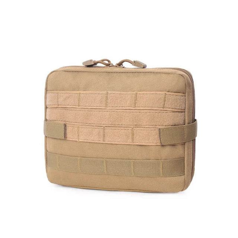 Tan outdoor tool pouch for organizing camping gear and accessories