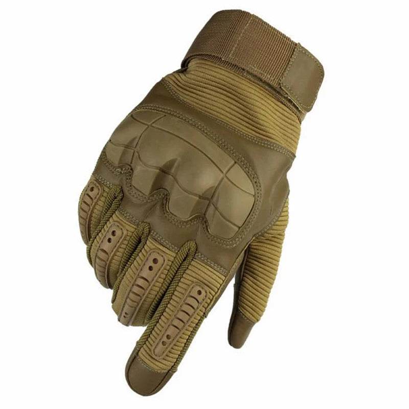 Tan Military Gloves with Grip for Outdoor Touchscreen Gloves