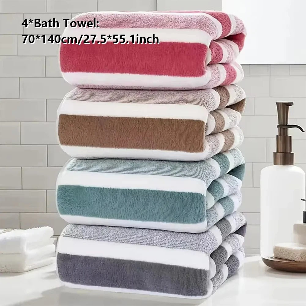 Outdoor towel set in assorted colors for camping and beach use