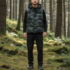 Mens Camouflage Outdoor Vest with Hood