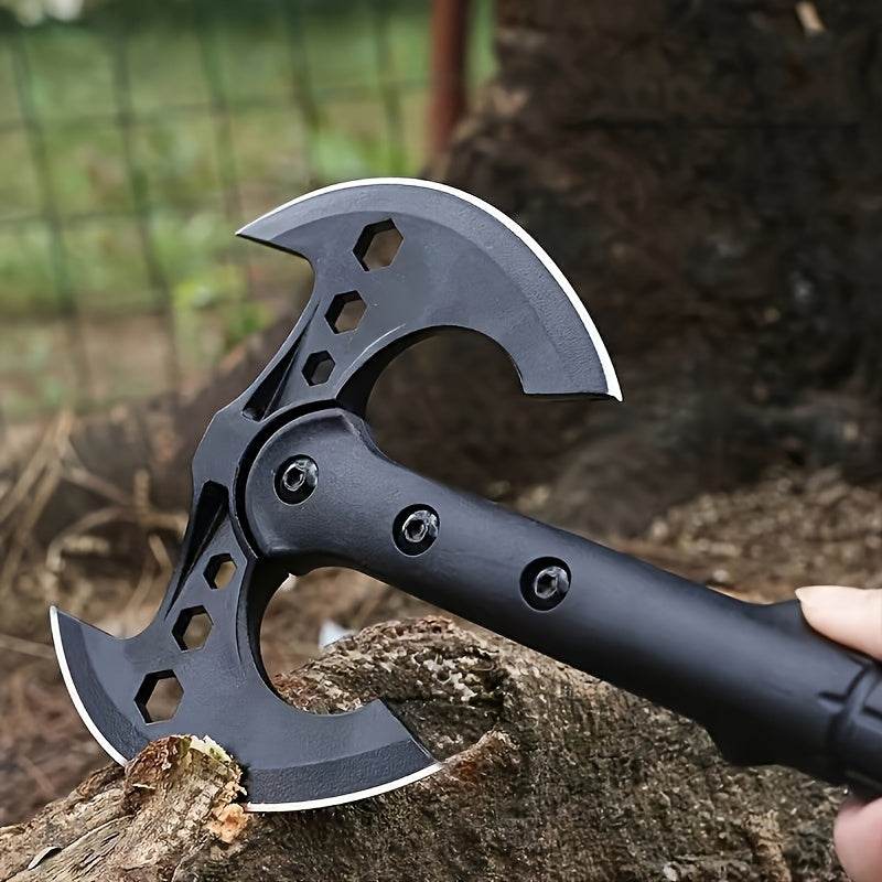 Camping double-headed axe with a sturdy design for effective chopping and outdoor tasks