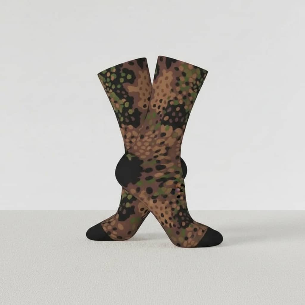 US Army crew socks in camouflage pattern for outdoor and tactical use