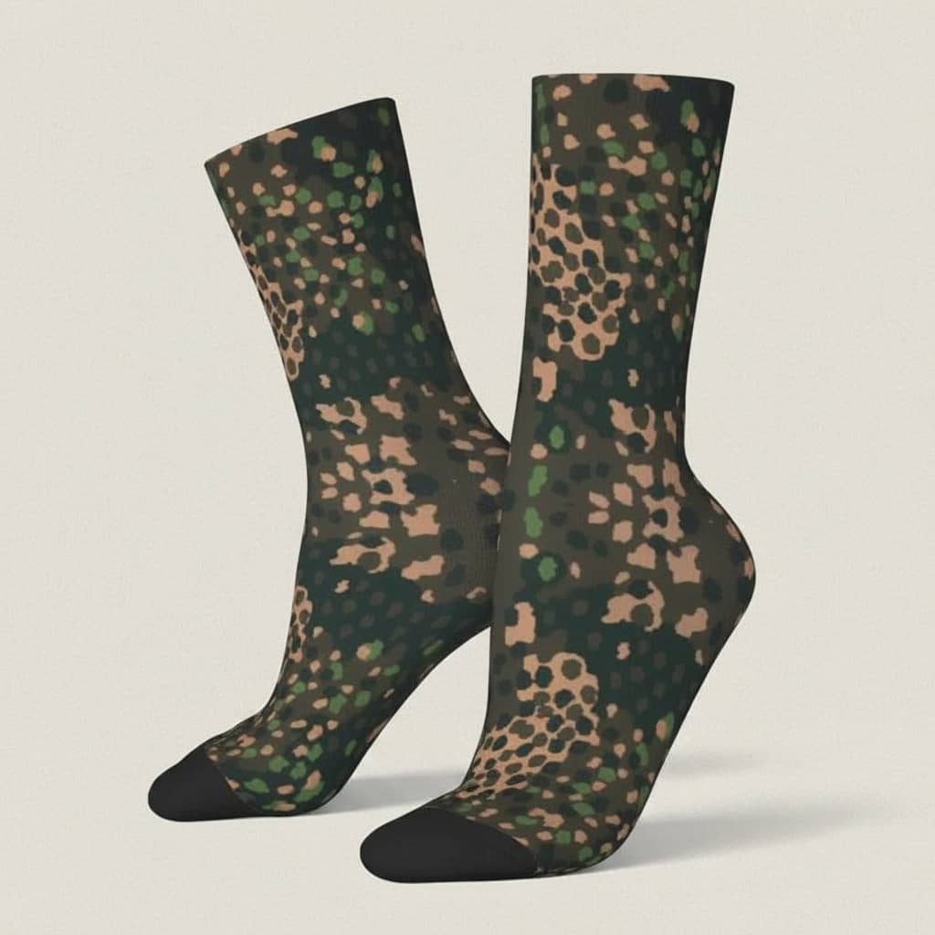 US Army crew socks in camouflage design for comfort and durability in outdoor activities