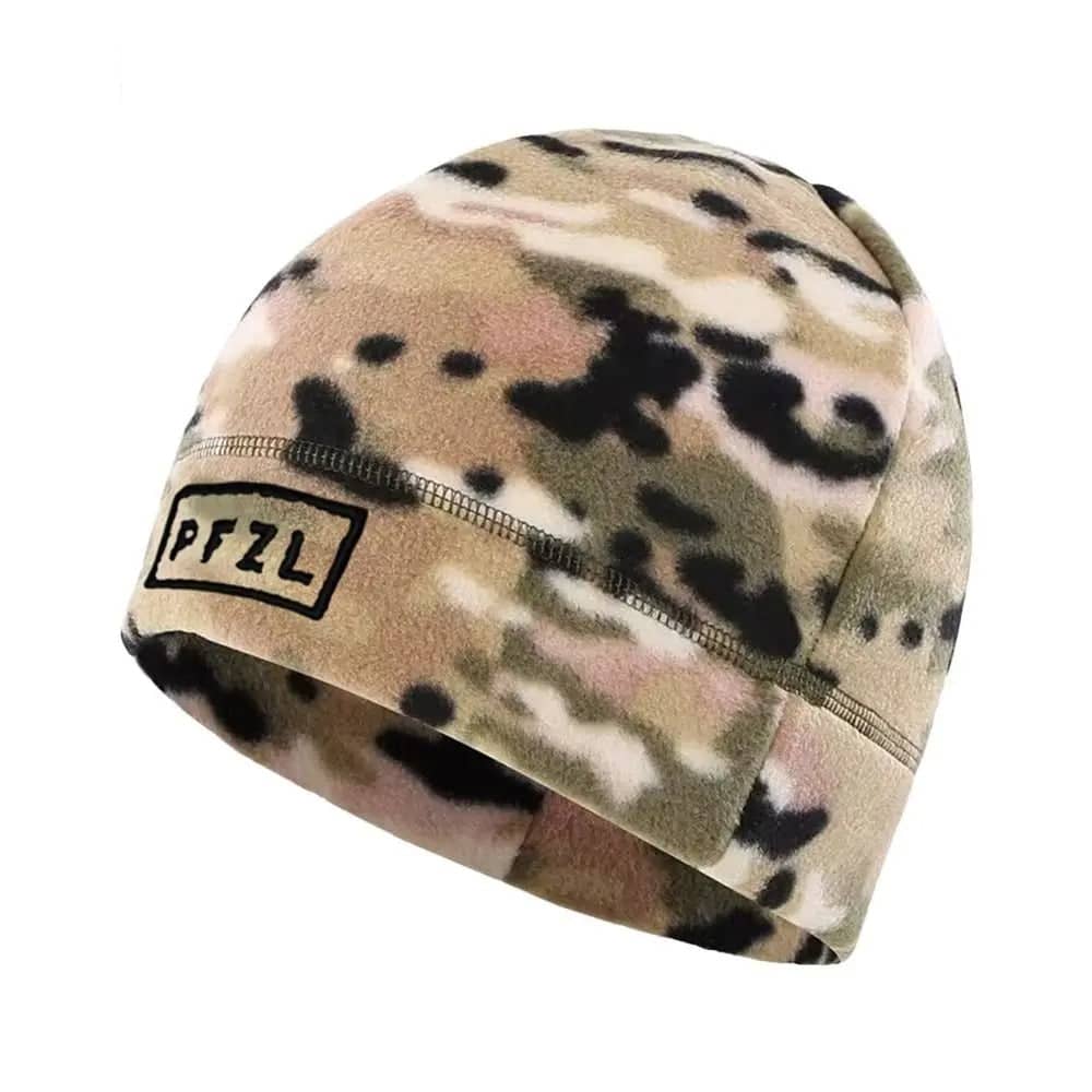Camo Military Fleece Cap for Warmth in Outdoor Activities