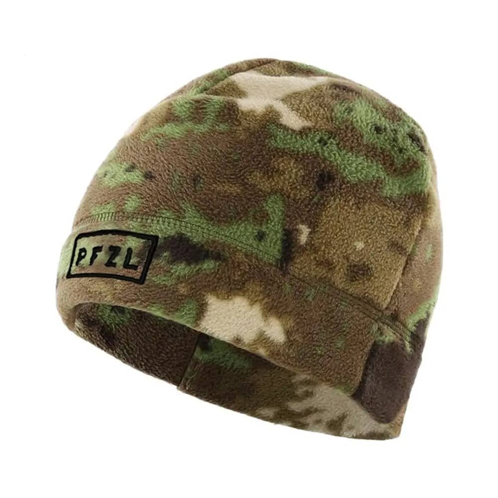 Camo warm fleece cap for outdoor activities and winter wear