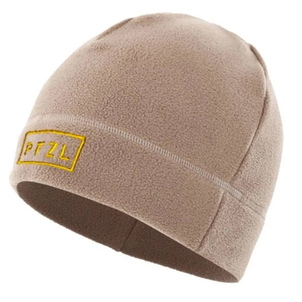 Khaki warm fleece cap for outdoor winter activities