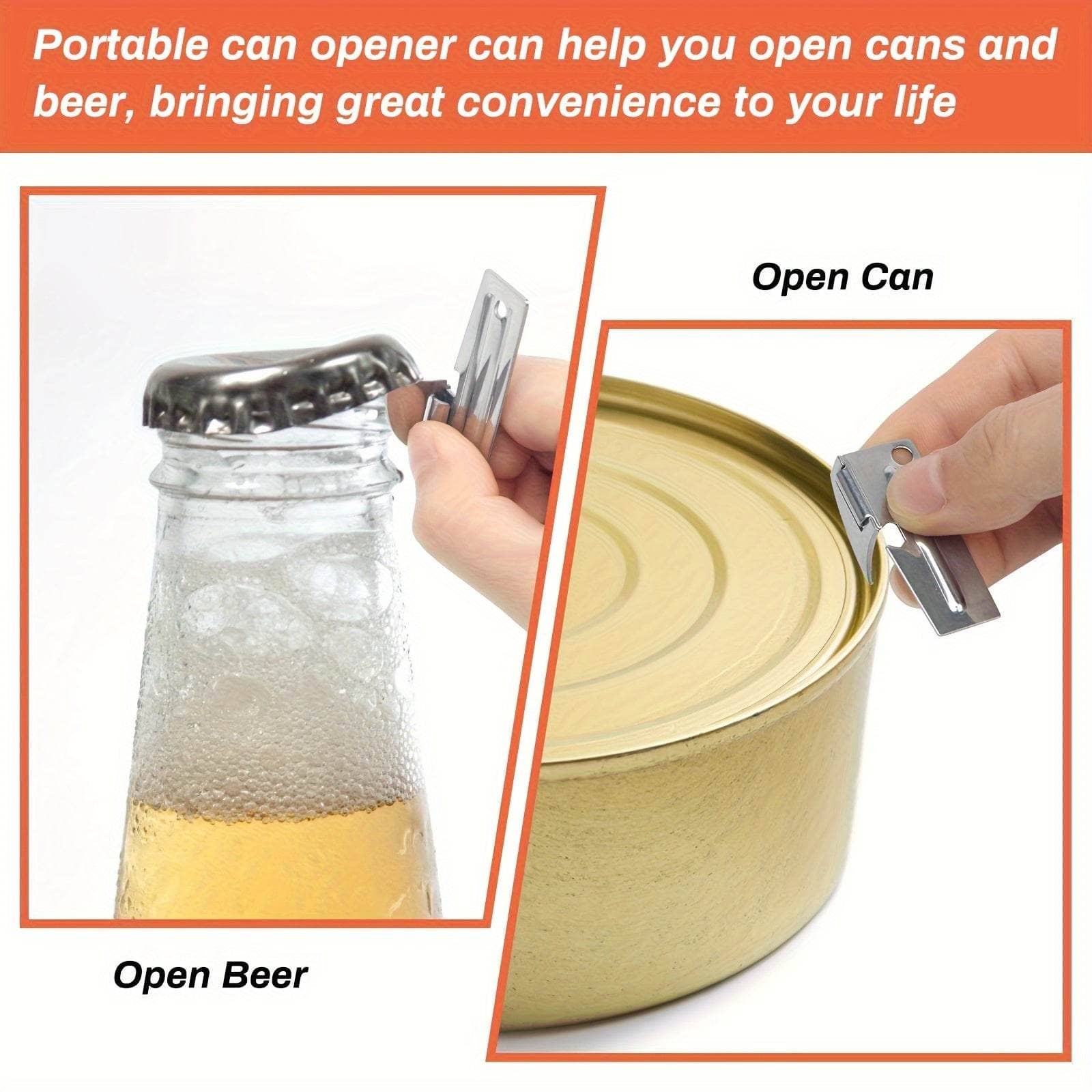 Portable outdoors can openers for easy beer and can opening