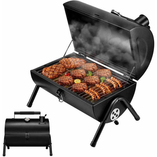 Portable Charcoal Grill with Thermometer - Military-Outdoors.com