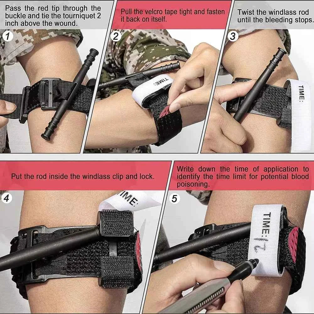 5-10-25 Pcs Portable Emergency Outdoor Tourniquets