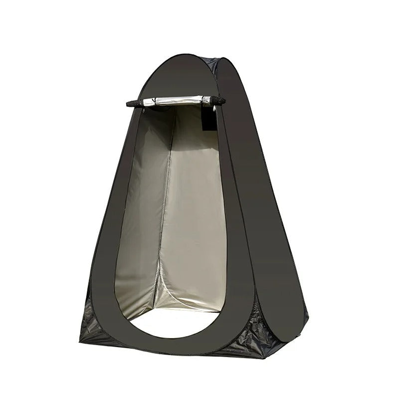 Black privacy tent shower for outdoor use and easy setup